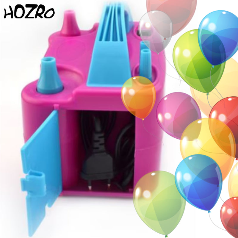 Compresor Profesional HOZRO, pentru Umflat Baloane și Obiecte Gonflabile, 600 W, 220 V, Roz & Albastru HOZRO