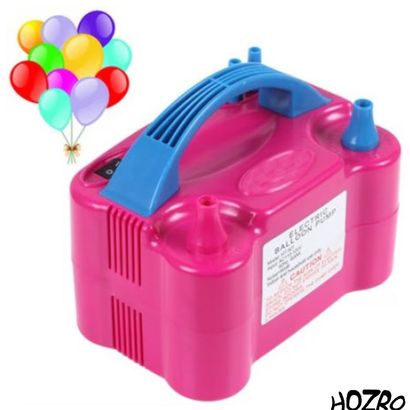 Compresor Profesional HOZRO, pentru Umflat Baloane și Obiecte Gonflabile, 600 W, 220 V, Roz & Albastru HOZRO