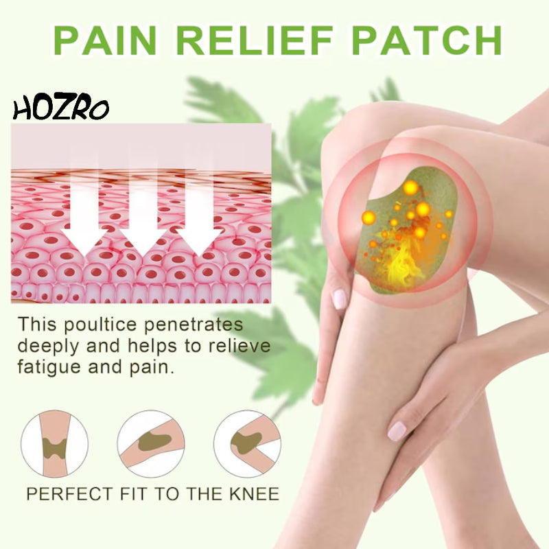 Plasturi pentru ameliorarea durerii HOZRO, cu extract natural de pelin – Design ergonomic 13 × 10,2 cm, ideali pentru gât, spate, umeri și articulații, pentru relaxare și reducerea tensiunii musculare HOZRO