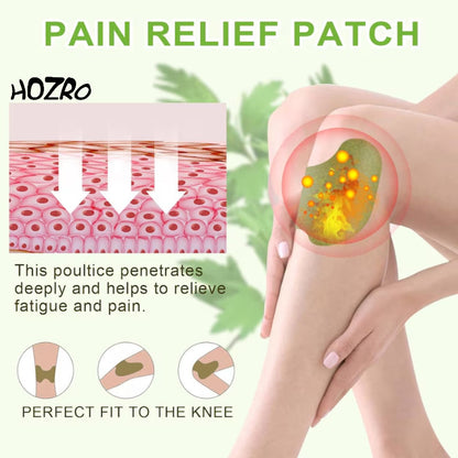 Plasturi pentru ameliorarea durerii HOZRO, cu extract natural de pelin – Design ergonomic 13 × 10,2 cm, ideali pentru gât, spate, umeri și articulații, pentru relaxare și reducerea tensiunii musculare HOZRO