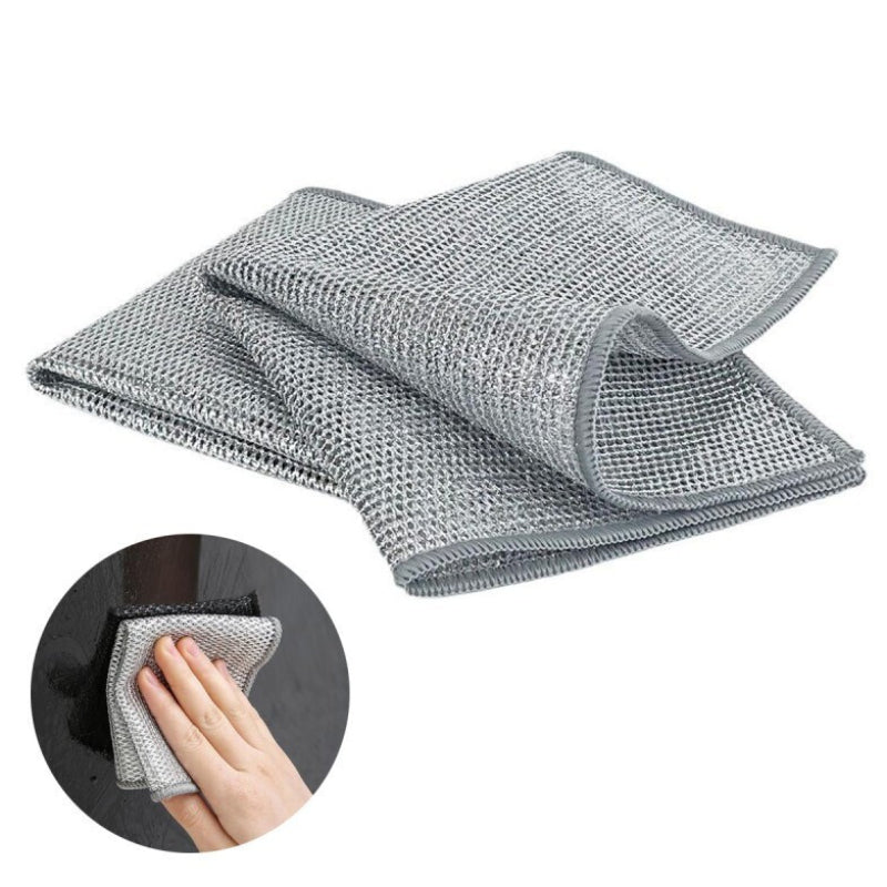 Set 10 Prosoape din Sârmă Plasă HOZRO, 25x25 cm – Compoziție Antizgârieturi, Rezistente și Eficiente pentru Curățare și Întreținere HOZRO