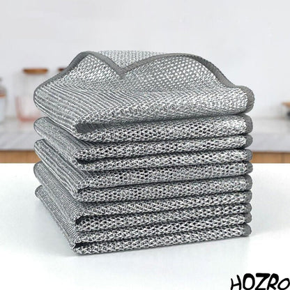 Set 10 Prosoape din Sârmă Plasă HOZRO, 25x25 cm – Compoziție Antizgârieturi, Rezistente și Eficiente pentru Curățare și Întreținere HOZRO