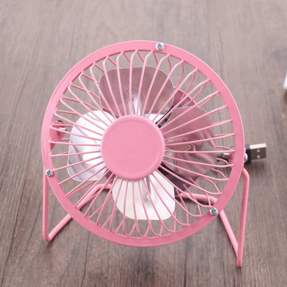 Mini Ventilator HOZRO, USB de 4 Inch – Ventilator de Birou Mic, Portabil și Silențios, Cu Lame din Aluminiu și Reglare 360° Sus-Jos, Ideal pentru Birou sau Acasă, Culoare Roz HOZRO