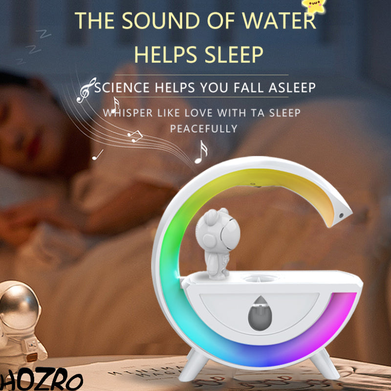 Umidificator Astronaut HOZRO, cu Norișor și Lumină de Noapte USB – Difuzor de Apă cu Picurare Antigravitațională, Model Mare în Formă de G, Ideal pentru Mașină, Hotel sau Cameră HOZRO