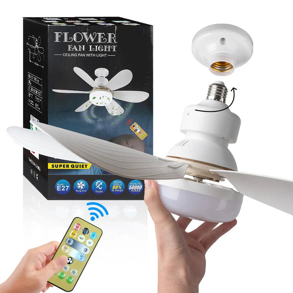 🌬️ Pachet Promo HOZRO®: Mini Răcitor Arctic Portabil cu Umidificator + Lustră LED 40W cu Ventilator Integrat, Soclu E27 HOZRO