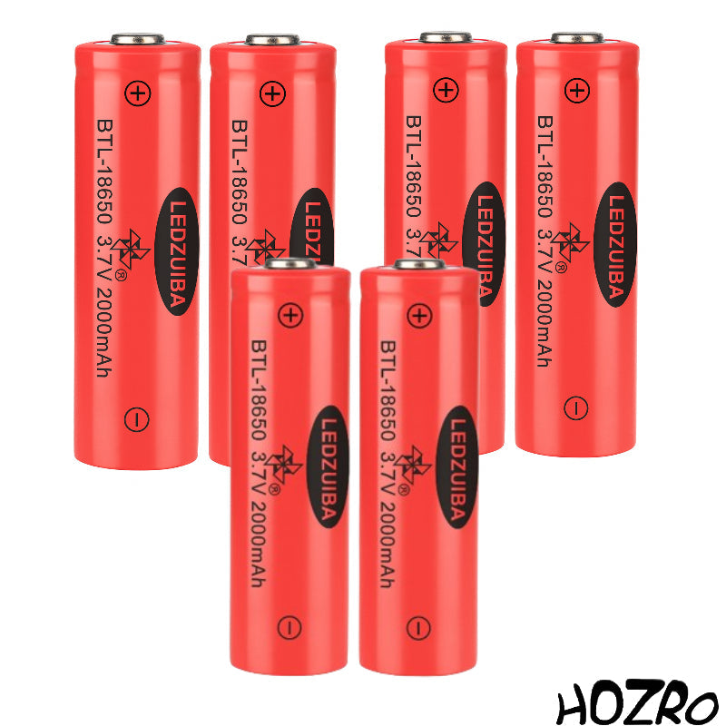 Set Acumulatori Reîncărcabili HOZRO, 3.7V – 2000mAh, Performanță Stabilă și Durată Lungă de Viață, Ideali pentru Lanterne, Dispozitive Electronice, Jucării și Echipamente Portabile HOZRO