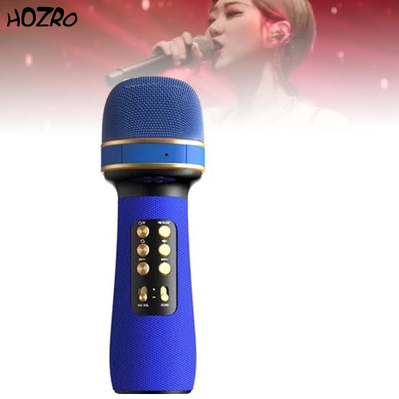 Microfon Wireless Bluetooth HOZRO, Microfon Condensator pentru Karaoke, Cântat și Divertisment, cu Audio Integrat, Ideal pentru Utilizare Acasă și Petreceri HOZRO