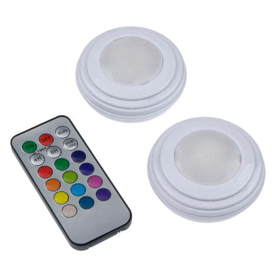 Set 2 BecurI LED HOZRO, cu Telecomandă, 12 Culori Schimbabile, Iluminare Ambiantă Reglabilă – Ideal pentru Cameră, Birou sau Decor Festiv HOZRO