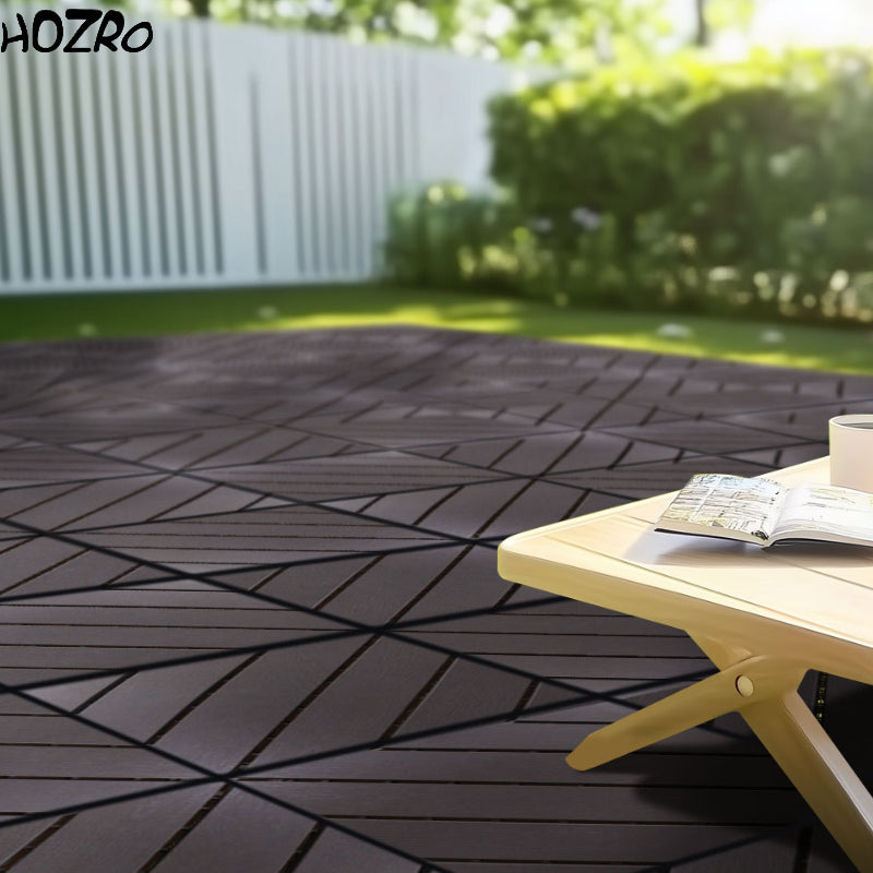 Pavaj de Terasă HOZRO, pentru Exterior, Plăci Interlocking 30 × 30 cm – Pardoseală Modulară Impermeabilă și Rezistentă la Intemperii, Ideală pentru Terasă sau Zonă de Piscină, Montaj Rapid Fără Unelte, Model V0601-44 HOZRO
