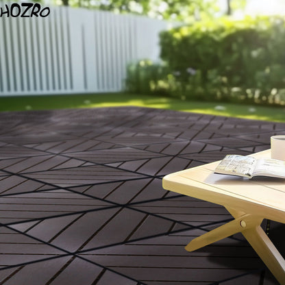 Pavaj de Terasă HOZRO, pentru Exterior, Plăci Interlocking 30 × 30 cm – Pardoseală Modulară Impermeabilă și Rezistentă la Intemperii, Ideală pentru Terasă sau Zonă de Piscină, Montaj Rapid Fără Unelte, Model V0601-44 HOZRO
