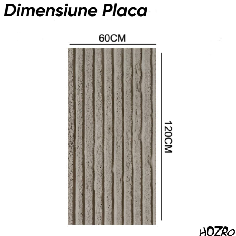 Panouri Decorative Exterior HOZRO, Soft Stone Skin 60 x 120 cm – Finisaj Elegant Tip Piatră, Montaj Rapid, Rezistență Ridicată pentru Fațade Moderne, Model V0601-41 HOZRO