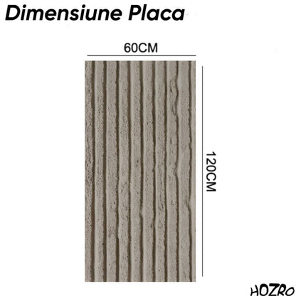 Panouri Decorative Exterior HOZRO, Soft Stone Skin 60 x 120 cm – Finisaj Elegant Tip Piatră, Montaj Rapid, Rezistență Ridicată pentru Fațade Moderne, Model V0601-41 HOZRO