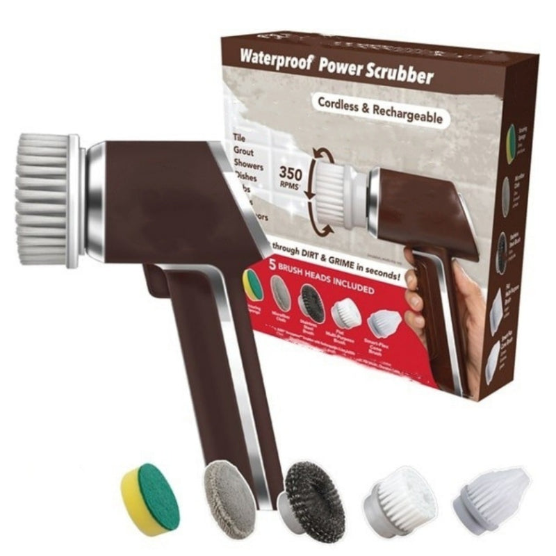 Perie de curățat electrică HOZRO, din plastic rezistent, cu acumulator reîncărcabil, design ergonomic, putere mare de curățare, ideală pentru baie, bucătărie, gresie, faianță și suprafețe dificile, ușor de utilizat și întreținut HOZRO