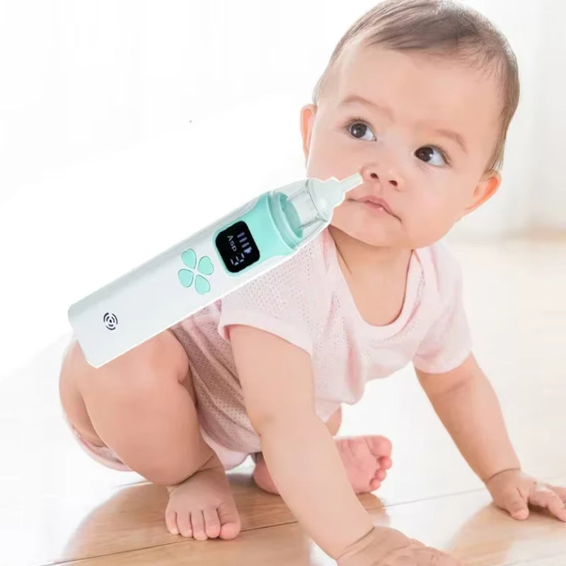 Aspirator nazal electric HOZRO, 3 în 1 pentru bebeluși, cu putere de aspirație reglabilă pe 3 niveluri, vârfuri din silicon moale, zgomot redus, dispozitiv sigur și netoxic pentru igiena nazală a nou-născuților și copiilor mici HOZRO