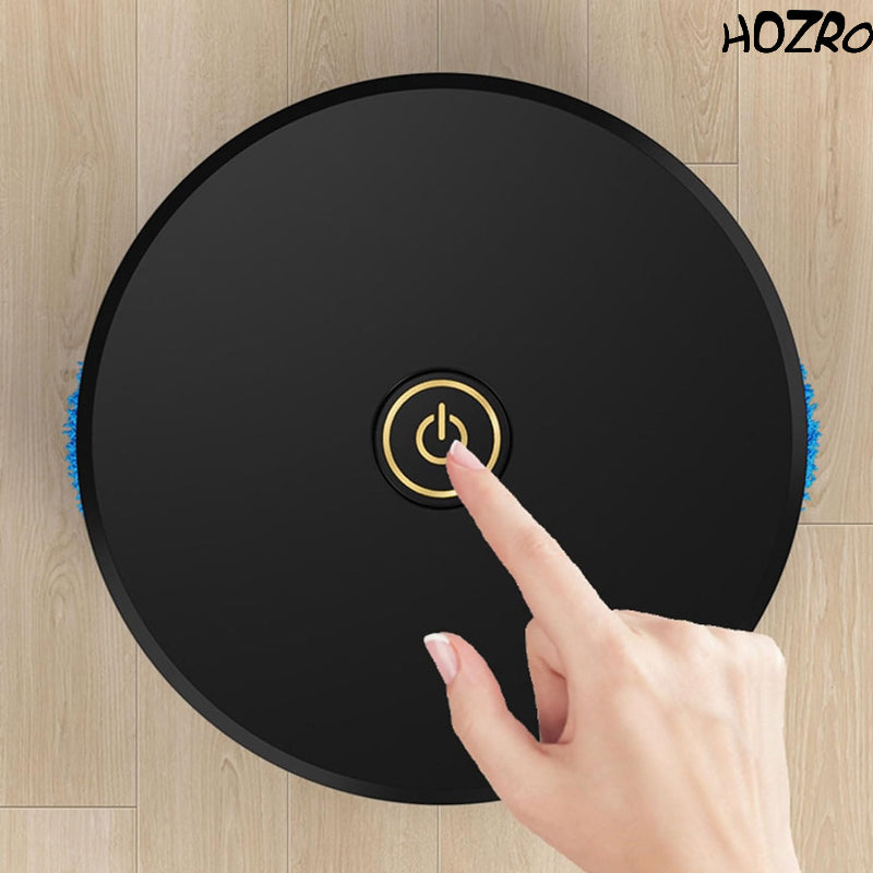 Mop electric automat HOZRO, reîncărcabil prin USB, cu baterie de mare capacitate 1800 mAh, funcționare silențioasă și ștergere rotativă, mașină inteligentă de curățat podele din ABS, robot de măturat ușor și eficient HOZRO