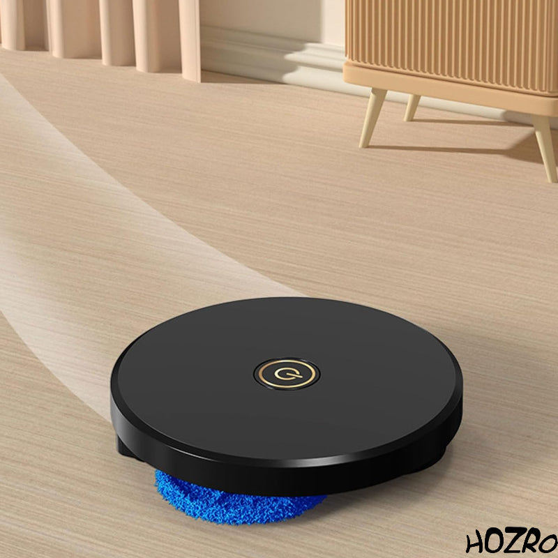 Mop electric automat HOZRO, reîncărcabil prin USB, cu baterie de mare capacitate 1800 mAh, funcționare silențioasă și ștergere rotativă, mașină inteligentă de curățat podele din ABS, robot de măturat ușor și eficient HOZRO
