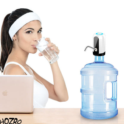 Pompă electrică HOZRO, de apă pentru bidon din plastic, cu acumulator reîncărcabil, funcționare automată printr-o singură atingere, design compact și portabil, material sigur pentru contact alimentar HOZRO