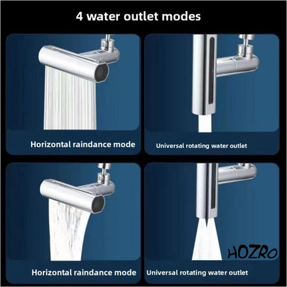 Robinet pentru chiuvetă HOZRO, din metal rezistent, cu finisaj modern și durabil, mecanism de control precis al debitului și temperaturii apei, design elegant și ergonomic HOZRO