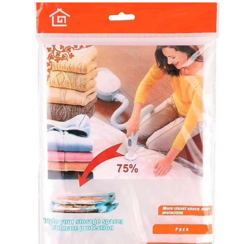 Saci de vidat HOZRO, din plastic rezistent, reutilizabili, pentru depozitare eficientă și economisire de spațiu, protecție împotriva umezelii, prafului și mirosurilor, compatibili cu aspirator HOZRO