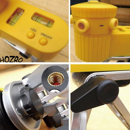 Nivelă laser HOZRO, din plastic și metal, cu acumulator reîncărcabil, precizie ridicată pentru aliniere și nivelare, linii laser clare și vizibile, design robust și ergonomic