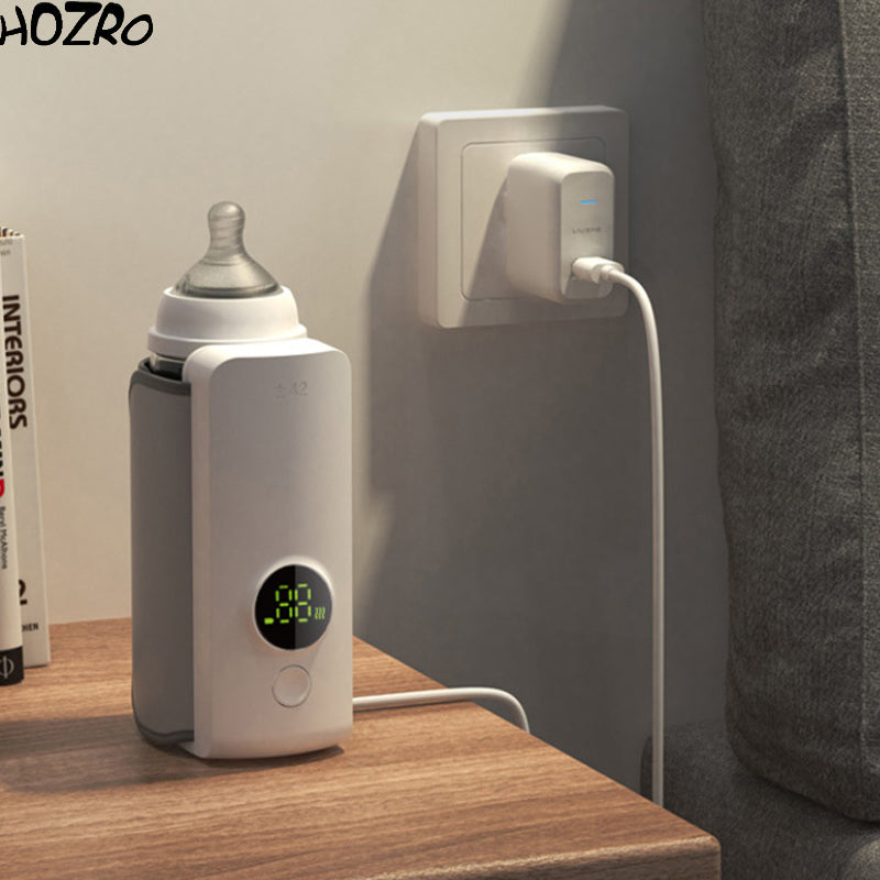 HOZRO elektromos cumisüveg-melegítő, bababarát anyagokból, állítható hőmérséklettel és gyors felmelegedéssel, kompakt és hordozható kivitel