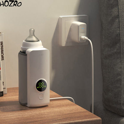 HOZRO elektromos cumisüveg-melegítő, bababarát anyagokból, állítható hőmérséklettel és gyors felmelegedéssel, kompakt és hordozható kivitel