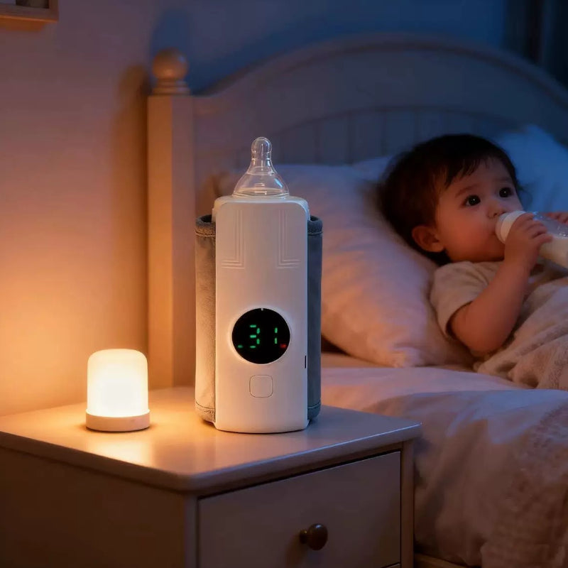 HOZRO elektromos cumisüveg-melegítő, bababarát anyagokból, állítható hőmérséklettel és gyors felmelegedéssel, kompakt és hordozható kivitel
