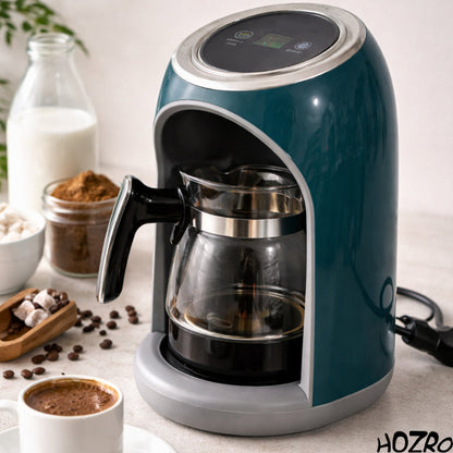 Ibric electric turcesc HOZRO, 3 în 1, capacitate 300 ml, operare cu un singur buton, putere 600W – din oțel de calitate superioară, multifuncțional pentru cafea turcească, apă și lapte