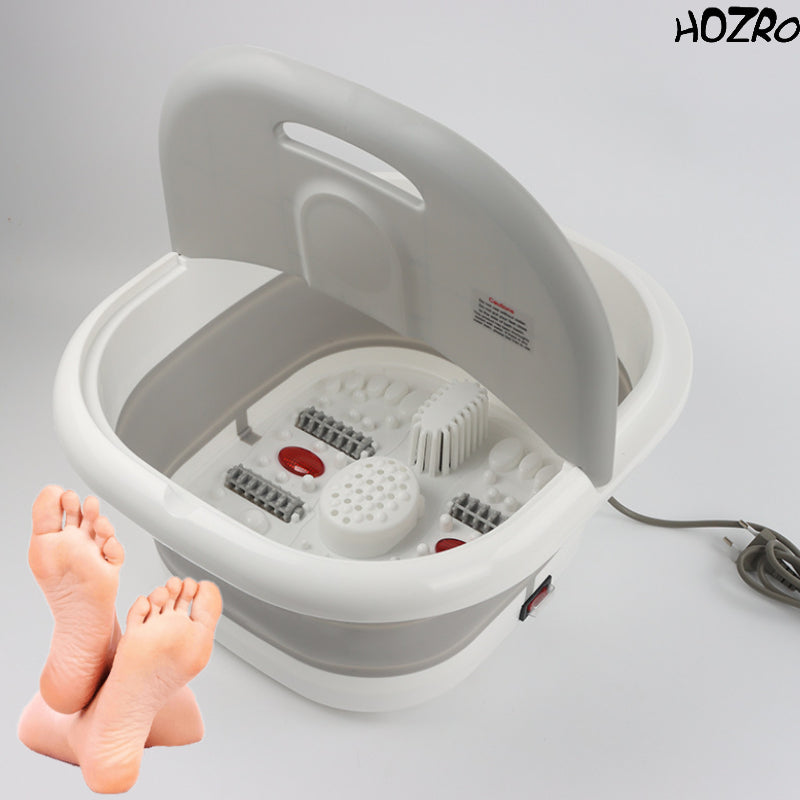 Cadă Spa HOZRO, pentru Picioare Tip Pedichiură, Lux, pentru Înmuiere și Relaxare, Portabilă, din Plastic, Bazin pentru Baie și Masaj al Picioarelor