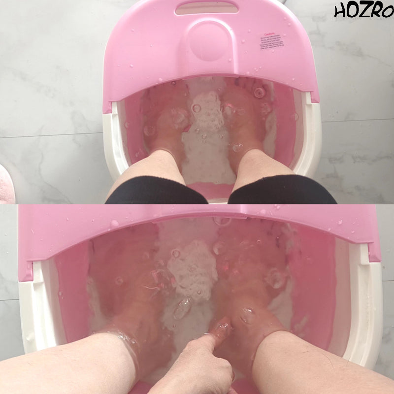 Cadă Spa HOZRO, pentru Picioare Tip Pedichiură, Lux, pentru Înmuiere și Relaxare, Portabilă, din Plastic, Bazin pentru Baie și Masaj al Picioarelor