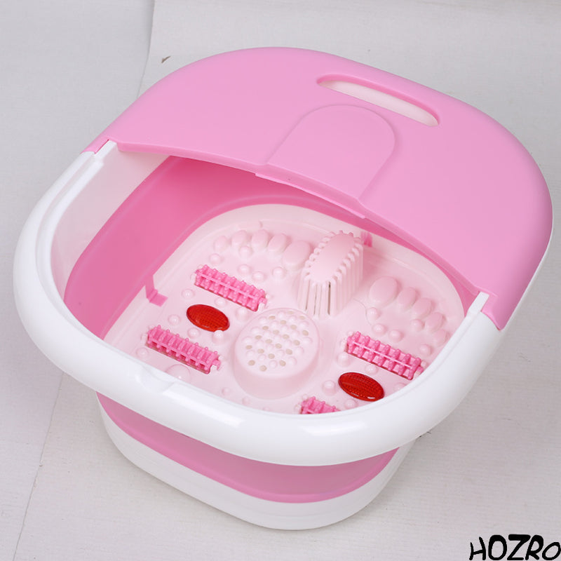 Cadă Spa HOZRO, pentru Picioare Tip Pedichiură, Lux, pentru Înmuiere și Relaxare, Portabilă, din Plastic, Bazin pentru Baie și Masaj al Picioarelor