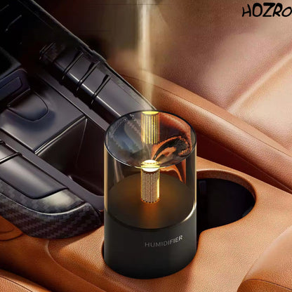 Difuzor de Aromaterapie HOZRO, 120 ml, cu Efect de Lumină tip Lumânare, Lampă de Noapte – pentru Birou, Casă și Mașină
