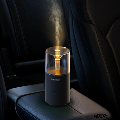Difuzor de Aromaterapie HOZRO, 120 ml, cu Efect de Lumină tip Lumânare, Lampă de Noapte – pentru Birou, Casă și Mașină