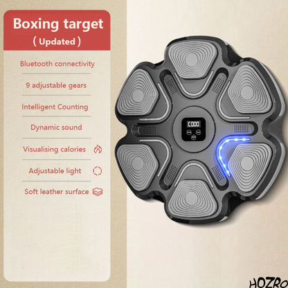 Mașină Profesională de Box HOZRO, cu LED și Muzică – Țintă de Antrenament pentru Reacție, Silențioasă, cu Pad Elastic din Cauciuc