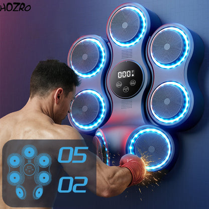 Mașină Inteligentă HOZRO, de Antrenament Box cu Muzică și LED – Țintă de Perete pentru Lovituri, Trainer Electronic