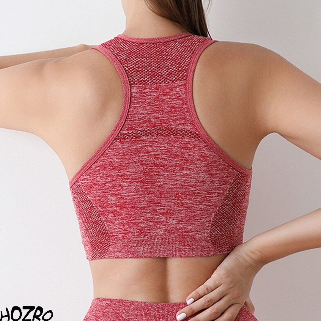 Set Fitness HOZRO, 2 Piese – Colanți Push-Up cu Talie Înaltă + Bustieră Sport cu Susținere Ridicata, Marime S-M