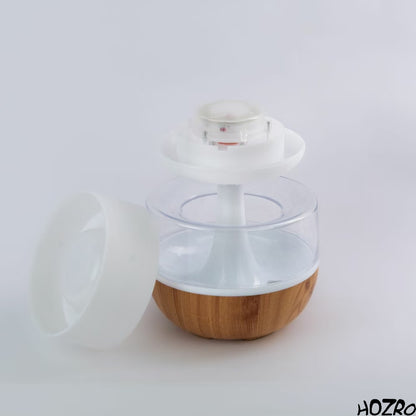 Difuzor Aromaterapie HOZRO, cu Ultrasunete Tip Plantă, Design Natural Elegant, Efect Vizual de Picături de Apă, Funcționare Silențioasă, Temporizator Inteligent
