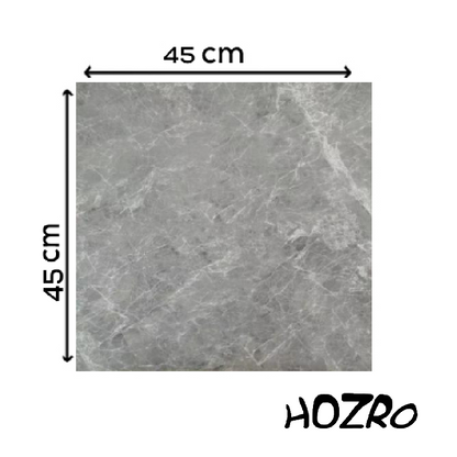 Set 10 x Placi PVC Autoadezive HOZRO, Pentru Podea, Stil Marmura, Grosime 1.4 mm, Culoare Gri, Acopera 2.02 mp, Model ALM 2-2 – Rezistente si Usor de Montat HOZRO