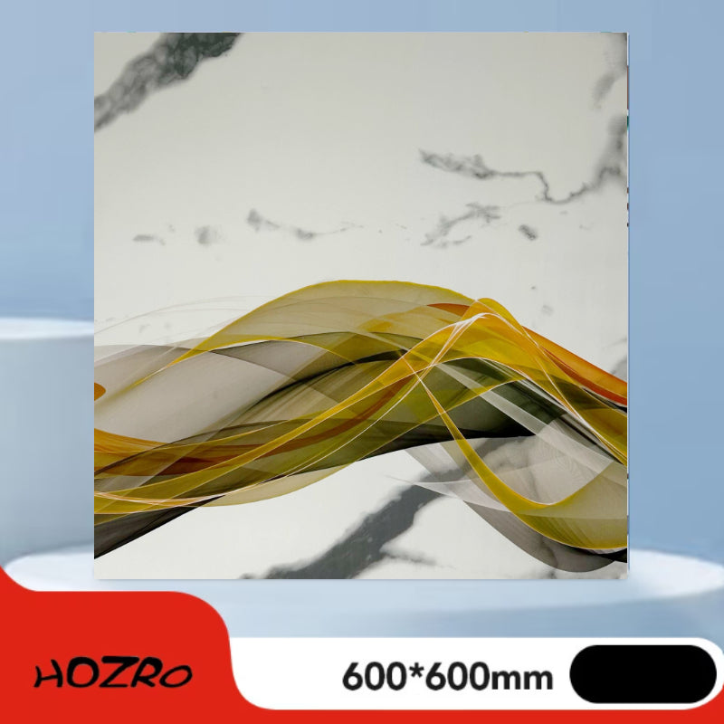 Set 10 x Placi imitatie Marmura autoadezive HOZRO, Model premium, pentru pereti, acopera o suprafata de 3.6 mp, design modern, foarte usor de montat, 116-13 Gri HOZRO