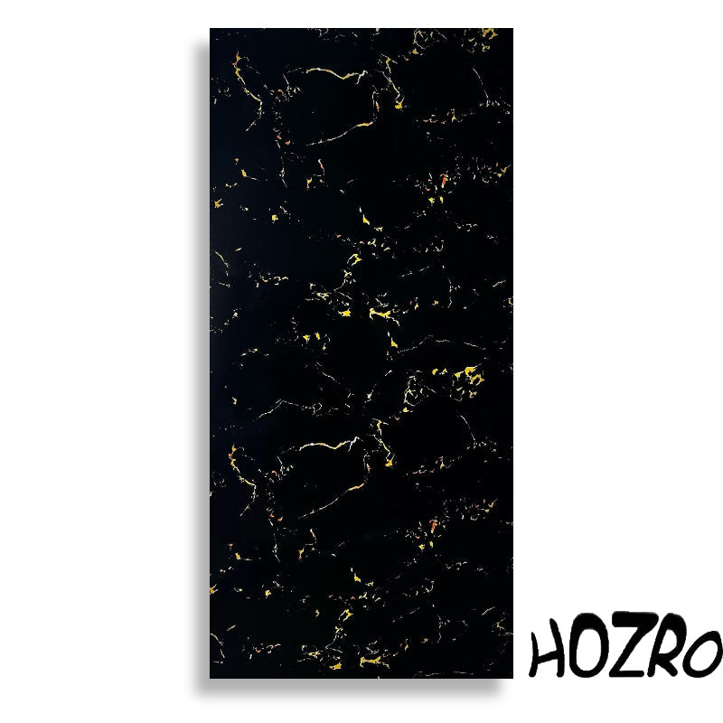 Set 10 x Placi imitatie Marmura autoadezive HOZRO, Model abstract, pentru pereti, acopera o suprafata de 1.8 mp, design modern, foarte usor de montat, 116-14 Negru HOZRO