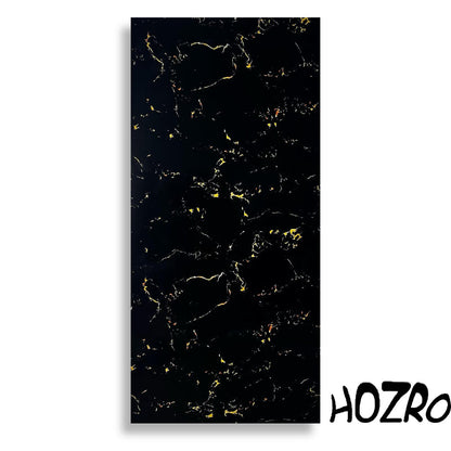 Set 10 x Placi imitatie Marmura autoadezive HOZRO, Model abstract, pentru pereti, acopera o suprafata de 1.8 mp, design modern, foarte usor de montat, 116-14 Negru HOZRO