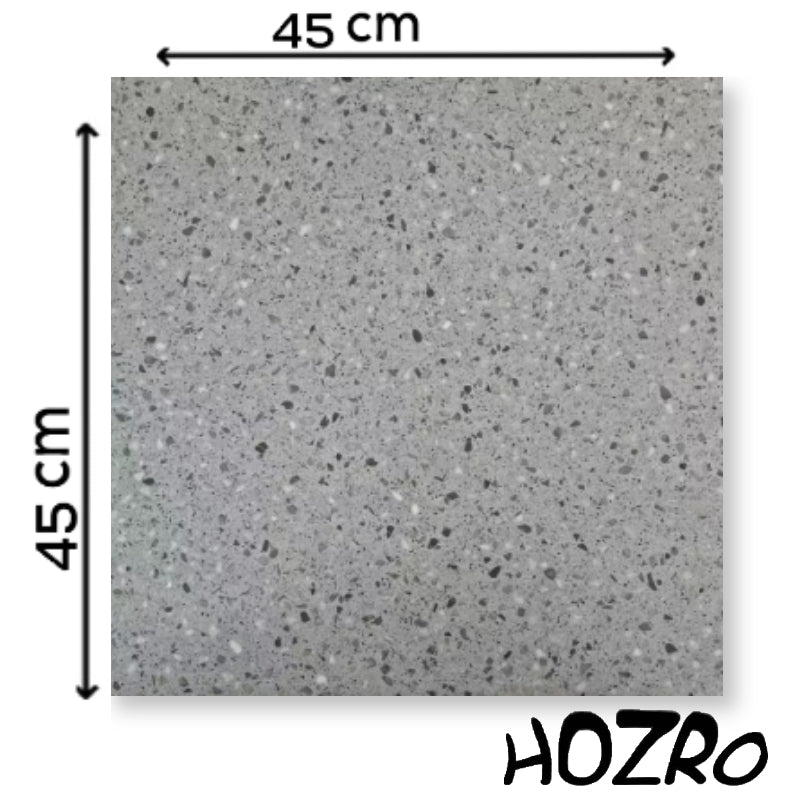 Set 10 x Placi PVC Autoadezive HOZRO, Pentru Podea, Stil Marmura, Gri Multicolor, Grosime 1.4 mm, Acopera 2.02 mp, Model ALM 2-6 – Rezistente si Usor de Montat HOZRO