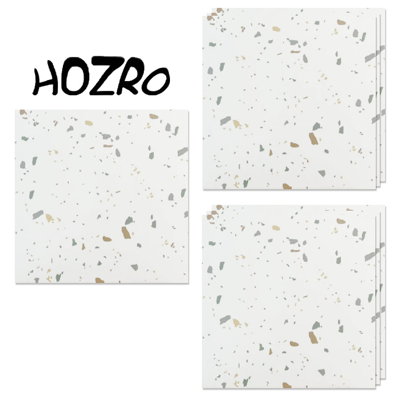 Set 10 x Placi PVC Autoadezive HOZRO, Pentru Podea, Stil Marmura, Alb Multicolor, Grosime 1.4 mm, Acopera 2.02 mp, Model ALM 2-3 – Rezistente si Usor de Montat HOZRO