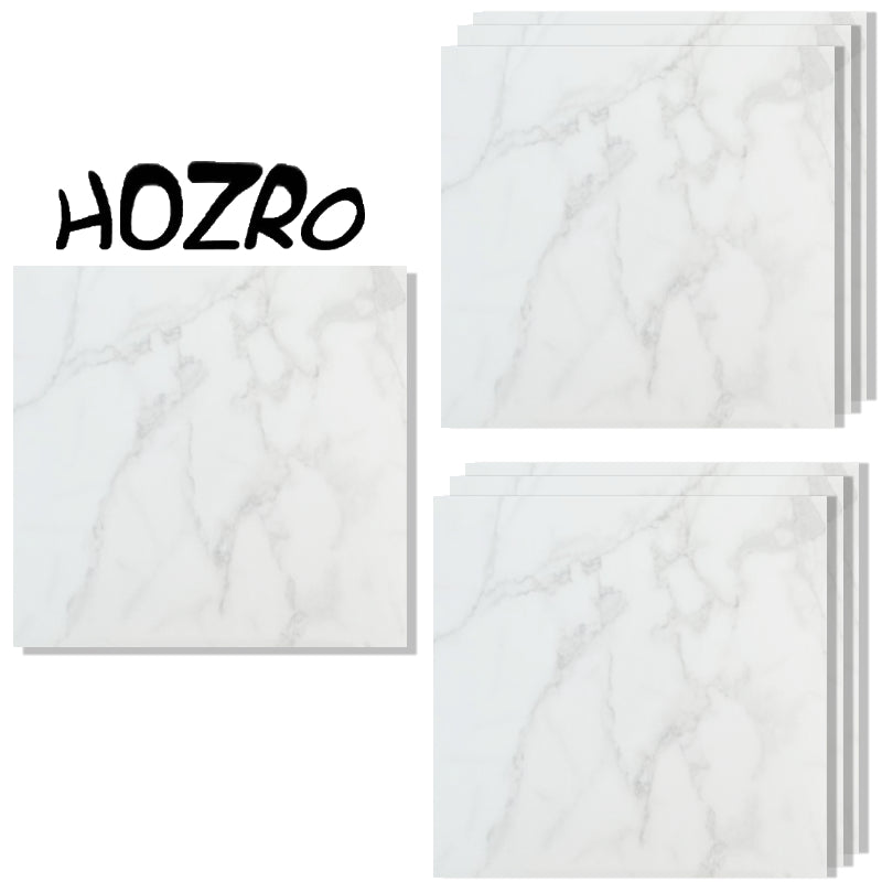 Set 10 x Placi PVC Autoadezive HOZRO, Pentru Podea, Stil Marmura, Grosime 1.4 mm, Culoare Alb si Gri, Acopera 2.02 mp, Model ALM 2-1 – Rezistente si Usor de Montat HOZRO