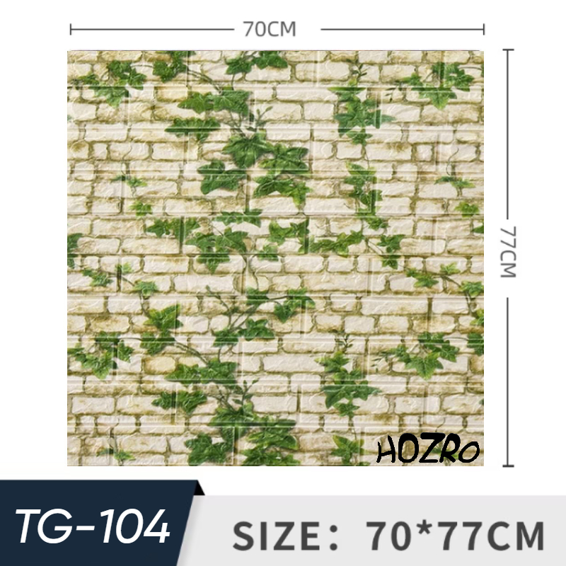 Set 10 x Tapet 3D autoadeziv HOZRO, Model imitatie caramida, acopera o suprafata de 5.39 mp, design modern, foarte usor de montat, TG-104 Karll