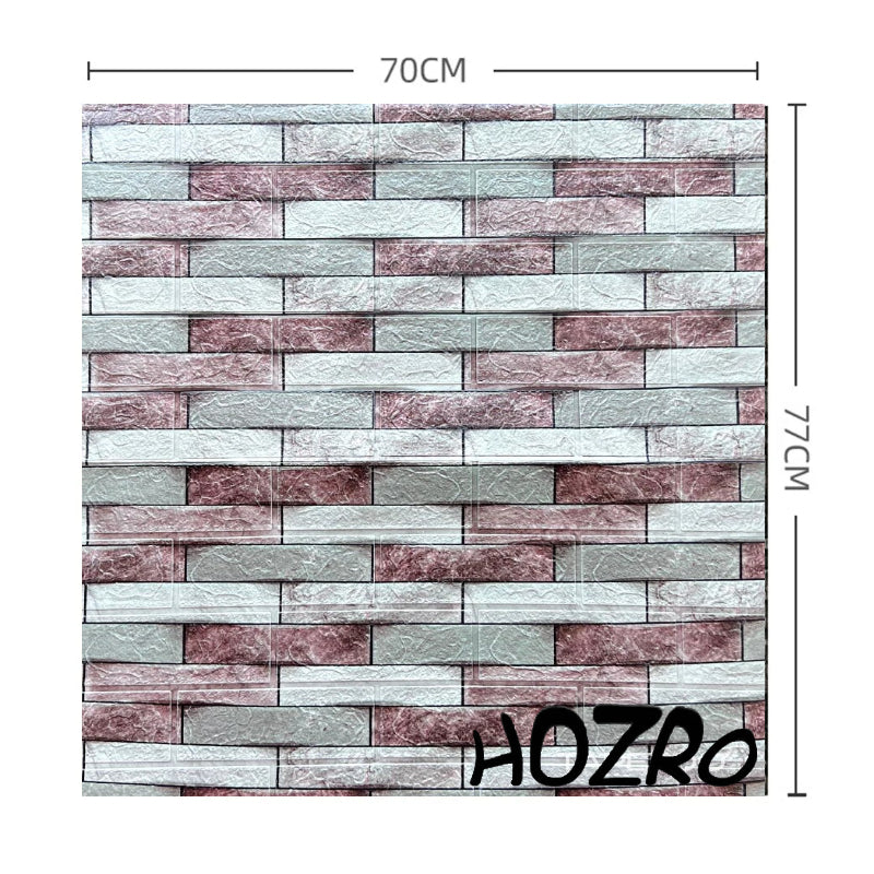Tapet 3D autoadeziv HOZRO, Model imitatie caramida, design modern, foarte usor de montat, TG-94 HOZRO