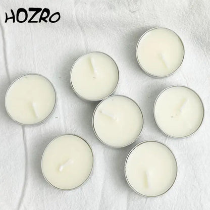 Set 100 Lumânări Pastilă HOZRO, Timp de Ardere 3 Ore, Ideal pentru Ambianță, Evenimente și Decor HOZRO