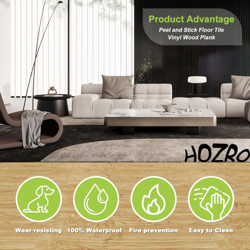Plăci PVC Autoadezive HOZRO, Tip Lemn – Design Elegant, Montaj Rapid și Durabilitate în Timp, K7373-6 HOZRO