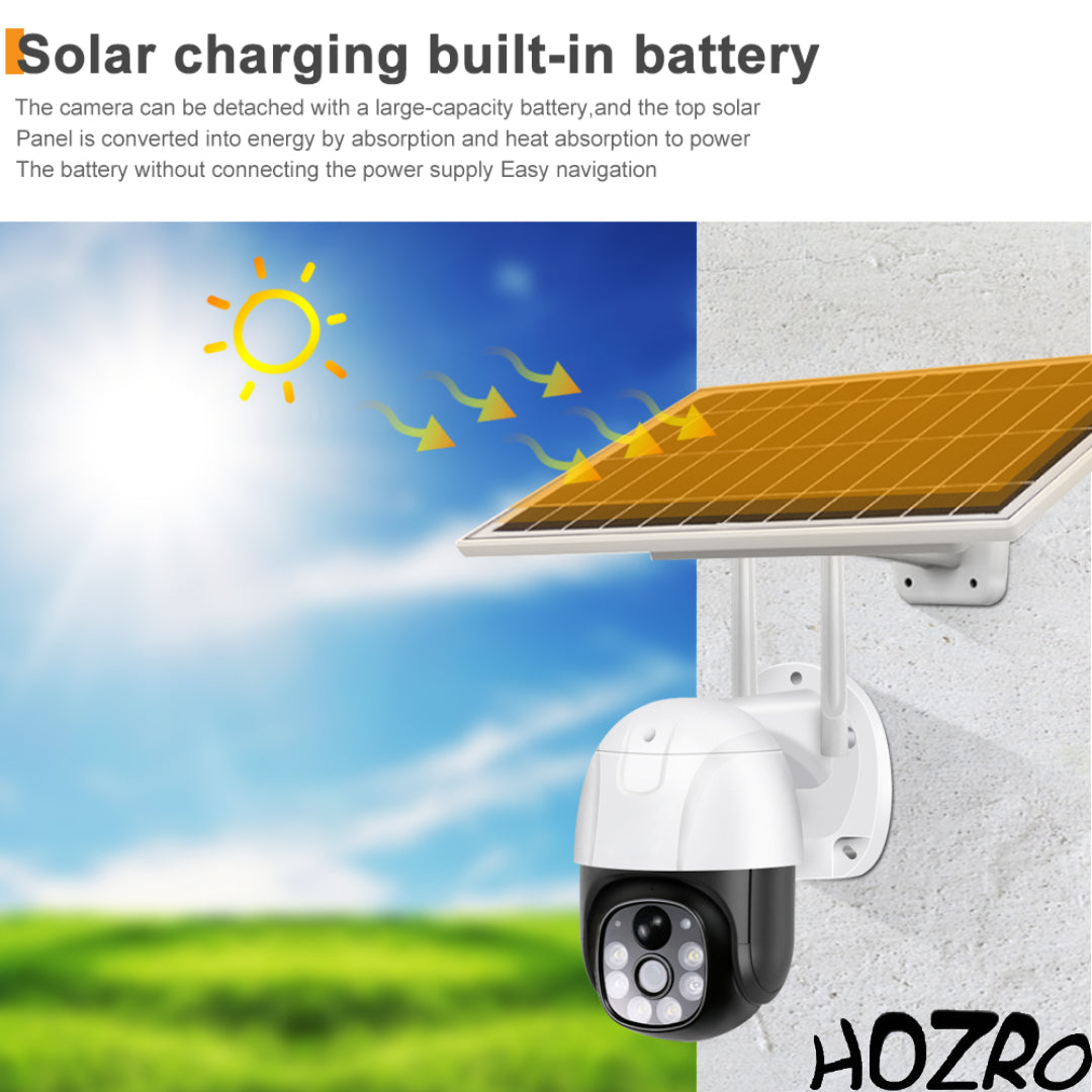 Cameră de Supraveghere HOZRO, Model V380-4G cu Conectivitate 4G LTE, Rezoluție HD, Viziune Nocturnă, Detecție Mișcare și Control prin Aplicație Mobilă – Ideală pentru Interior și Exterior HOZRO