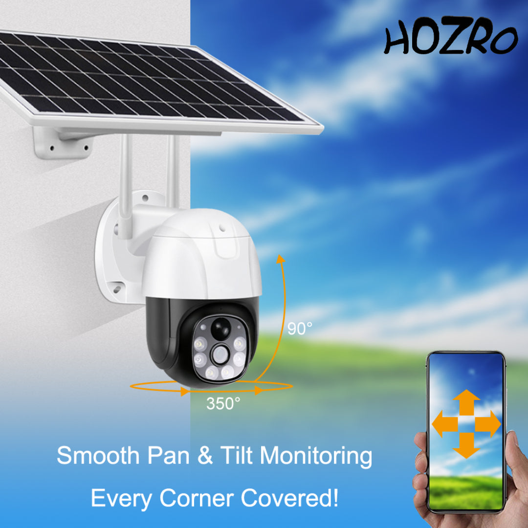 Cameră de Supraveghere HOZRO, Model V380-4G cu Conectivitate 4G LTE, Rezoluție HD, Viziune Nocturnă, Detecție Mișcare și Control prin Aplicație Mobilă – Ideală pentru Interior și Exterior HOZRO
